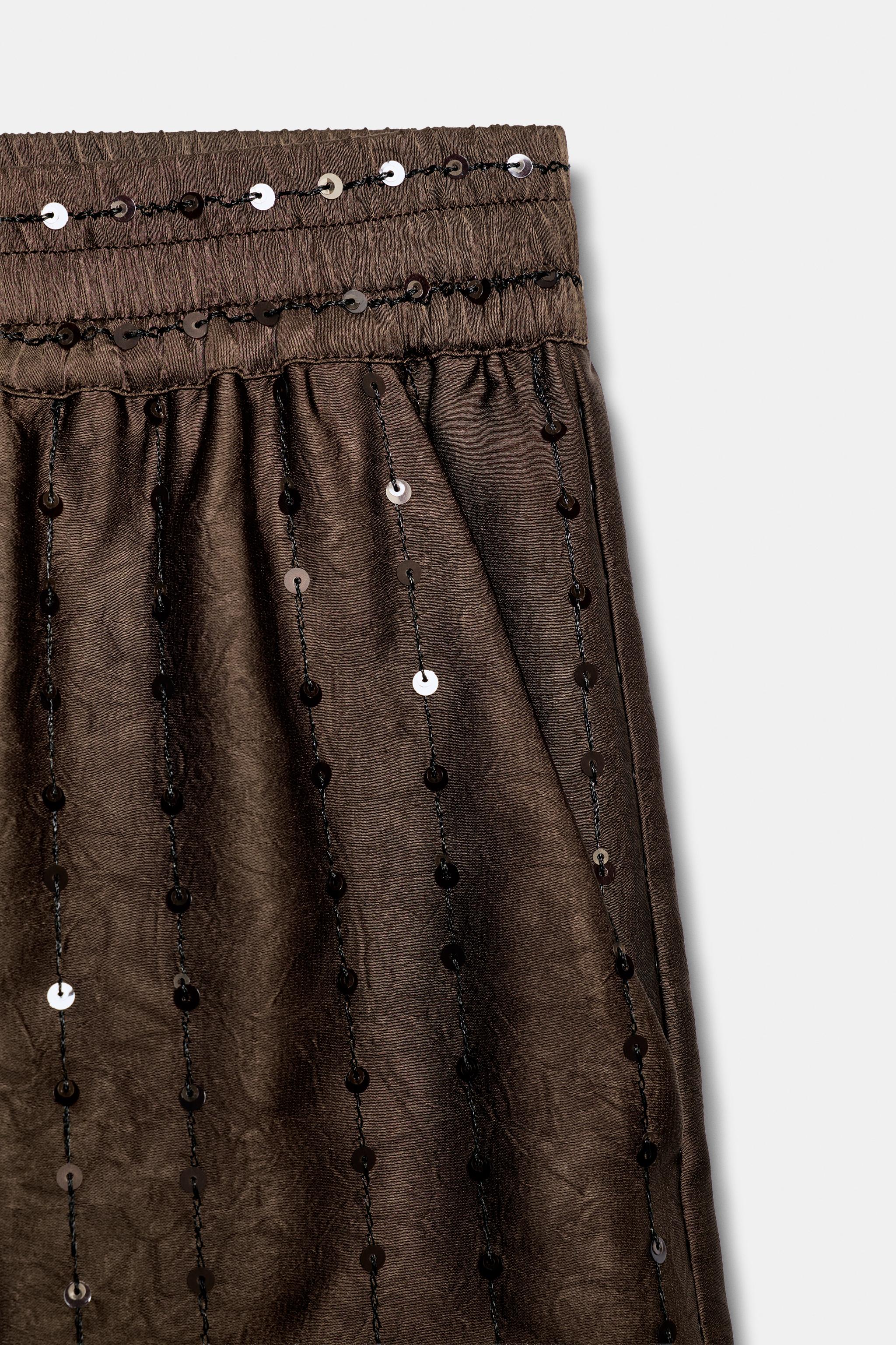 PANTALON FLUIDE À PAILLETTES